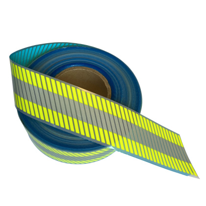 Reflektierendes Kombi-Elastikband zum Aufbügeln - Breite 50 mm - silbergelb